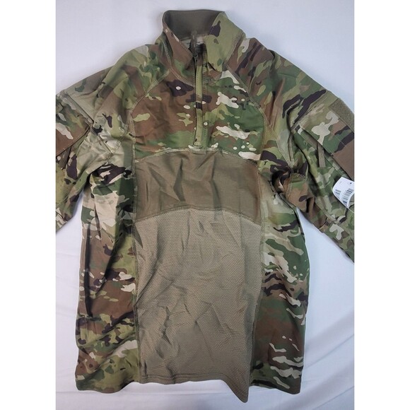 Advanced Army Combat Shirt 1/4 Zip Sz XL Long Sleeve Flame Resistant Camo USA - Picture 4 of 10
